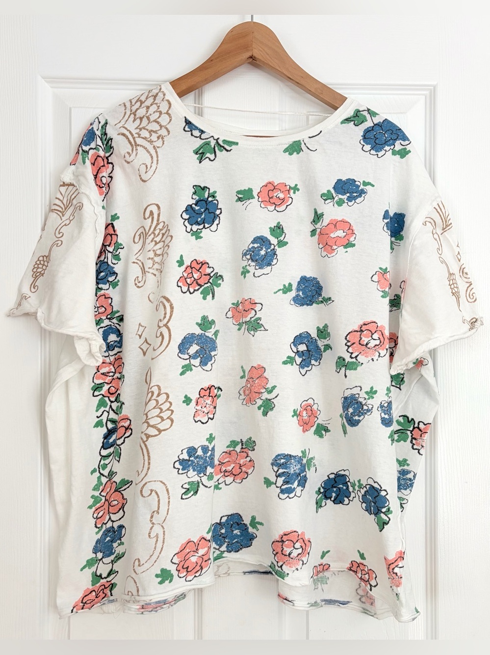 Free People We The Free Nina Boheme Printed Tee Size L